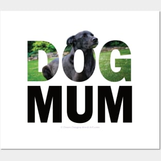 DOG MUM - black labrador oil painting word art Posters and Art